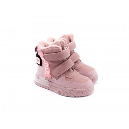 Žieminiai Clibee batai vaikams rožinės spalvos su vilna