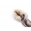 Clibee sniego batai mergaitei, pilkos spalvos su užtrauktuku priekyje