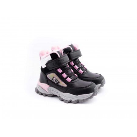 Juodai rožinės spalvos Clibee žieminiai batai vaikams