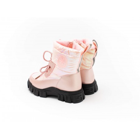 Clibee rožiniai žieminiai sniego batai vaikams su užtrauktuku