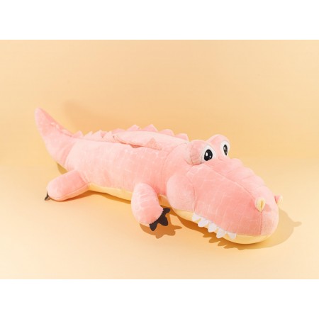 Rožinis pliušinis krokodilas - 50cm