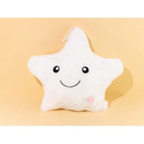  Vaikiška šviečianti pagalvėlė žvaigždutė balta