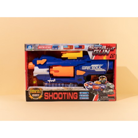 Žaislinis elektrinis šautuvas SoftBullet GUN + 20 kulkų (mėlynas)