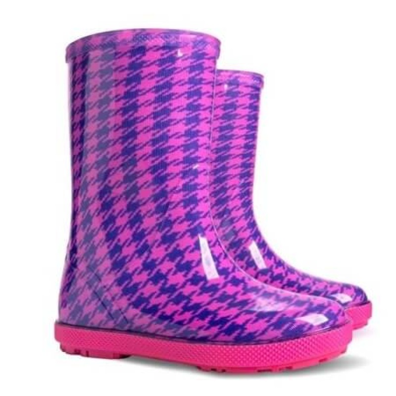 Rožiniai-violetiniai Demar vaikiški guminiai batai