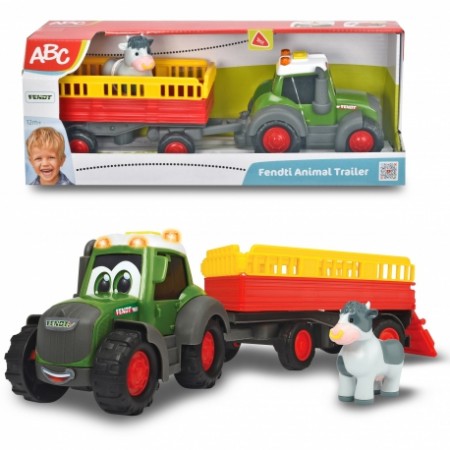 DICKIE ABC Happy Fendt traktorius su priekaba su augintiniu
