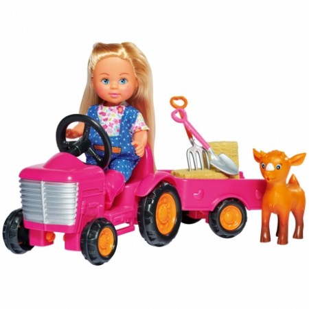 Lėlė Evi su traktoriumi Simba Evi Love